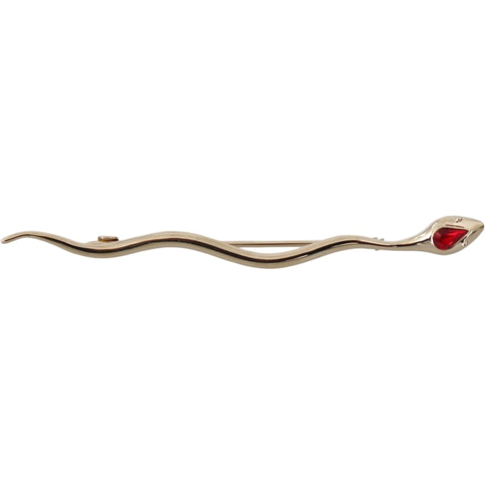Zilveren Messing Kristal Spilla Serpente Broche Speld