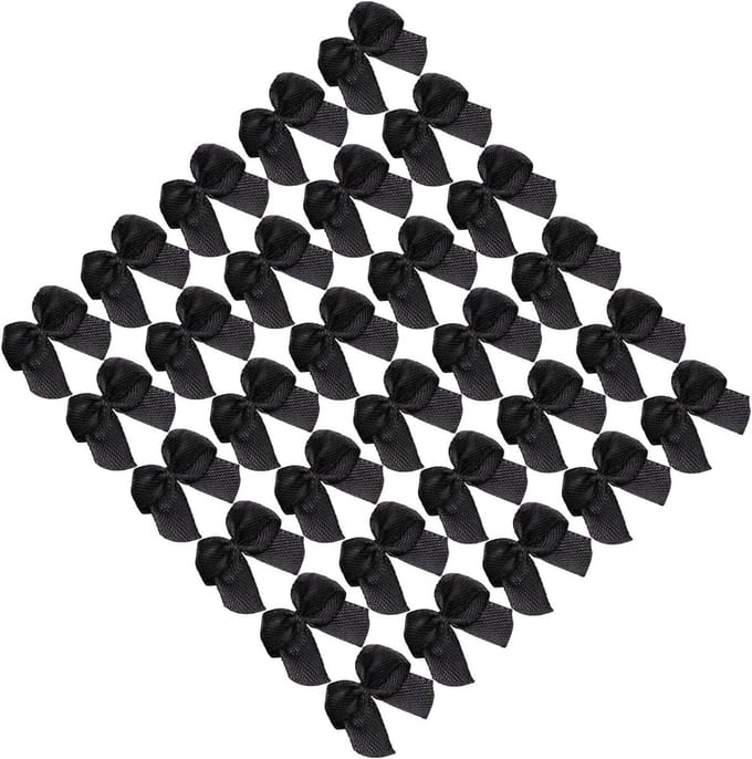 200 Stuks decoratieve accessoires lintje vlinderdas clip lintboog Bows Mini Black