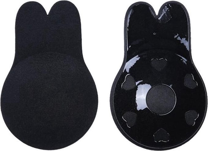 Go Go Gadget - Push-Up BH - Strapless, Onzichtbaar, Herbruikbaar & Liftend Effect - Tepel Cover - Zwart #PlakBH