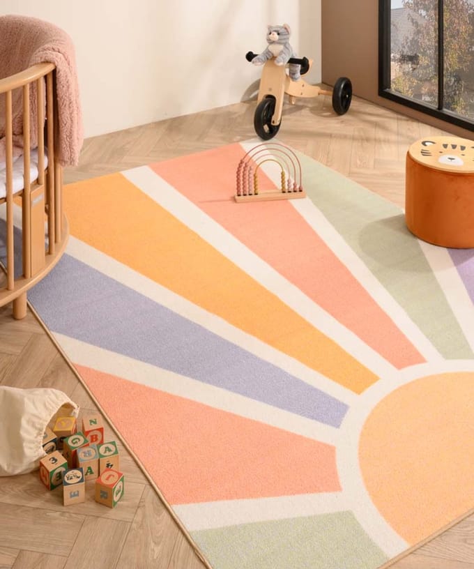 Kindervloerkleed zon - Joy multi 80x120