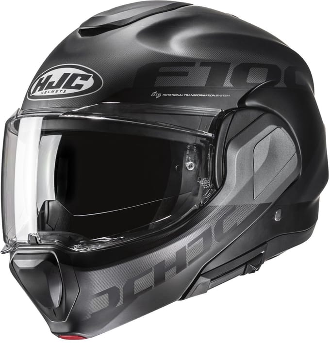 HJC F100 Hetal Zwart Grijs Systeemhelm - Helm