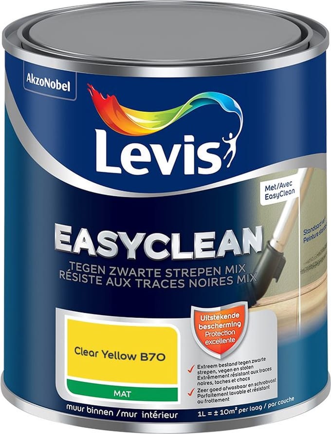 Levis - Easyclean Tegen Zwarte Strepen Mix - Clear Yellow B70 - Mengverf - 1 L