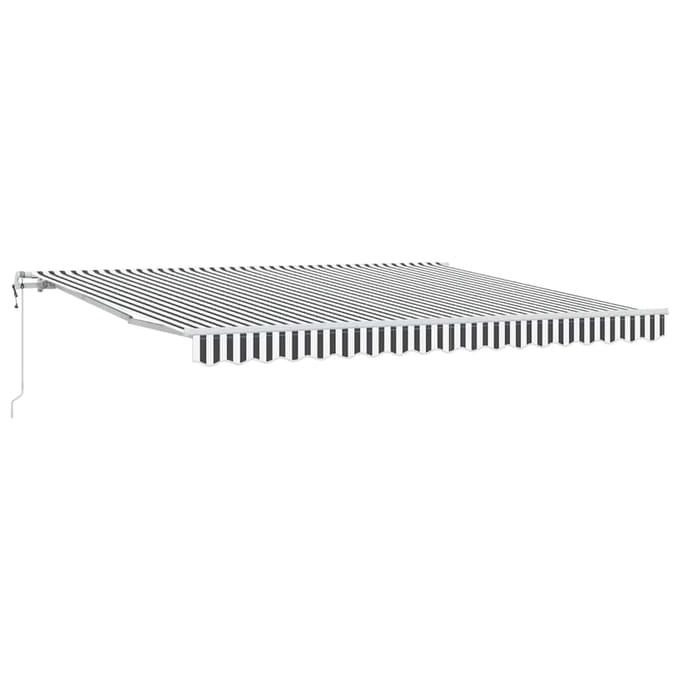 vidaXL - Luifel - automatisch - uittrekbaar - 400x300 - cm - antraciet - en - wit