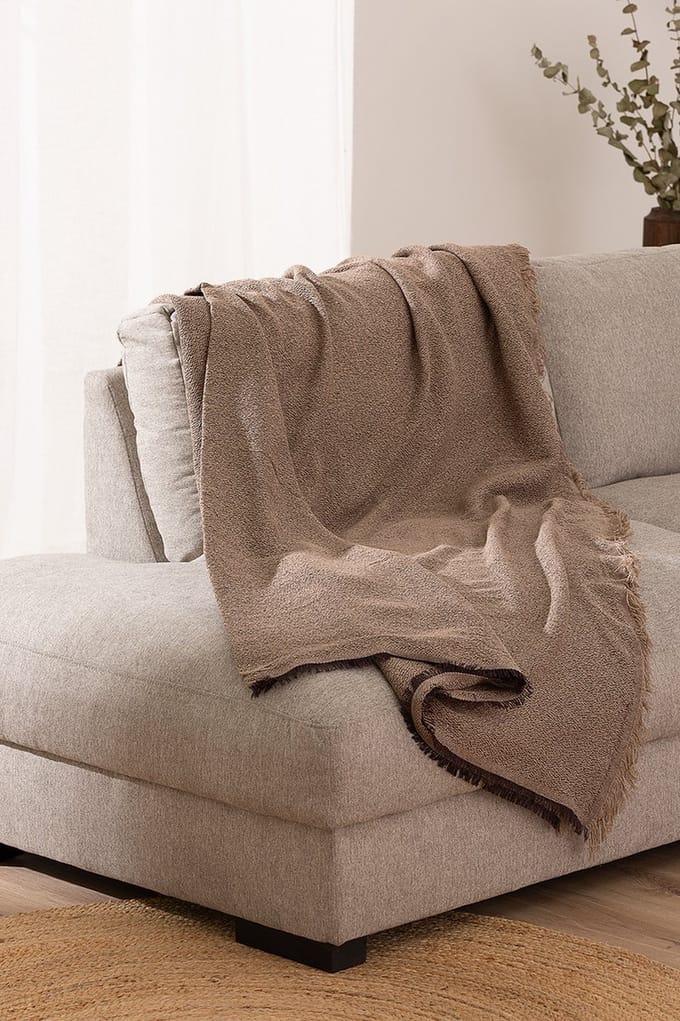 Belmarti Namibia plaid 180 x 260 cm - chocoladebruin