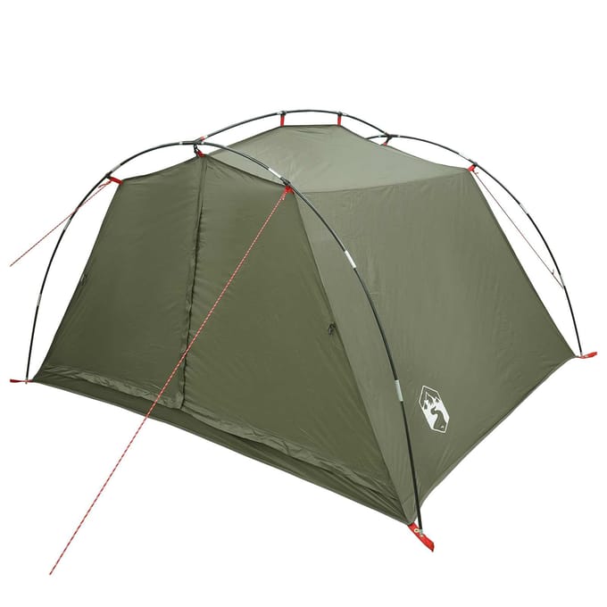 vidaXL - Tunneltent - 4-persoons - Olijfgroen - 185T - Polyester - met - PU - Coating