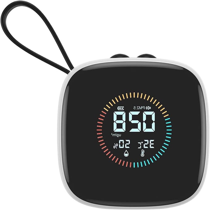 Luchtkwaliteitsmonitor - Luchtmeter Tester - Binnenlucht Monitoren - Realtime Meting - 99 x 69 x 99 cm - Zwart