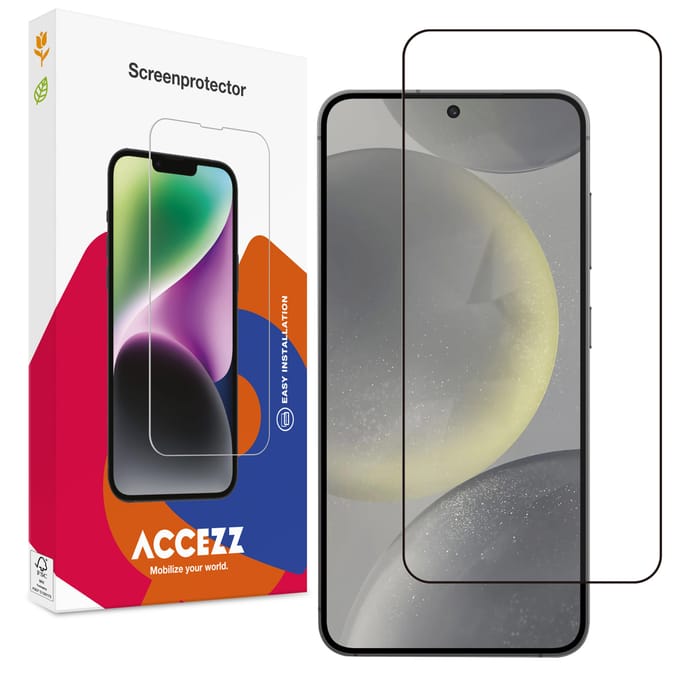 Accezz Screen Protector - Geschikt voor Samsung Galaxy S24 / S25 - Gehard Glass Full Cover