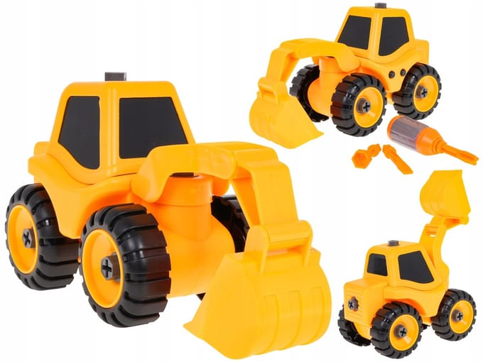 Bouwvoertuig Graafmachine voor Kinderen - Zelf te Monteren