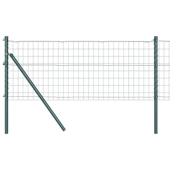 vidaXL - Euro-hek - met - grondbevestiging - 25 - x - 0,4 - m - PVC-Coated - Staal - Groen