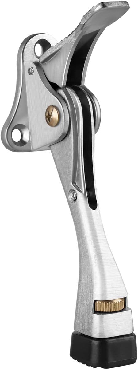 Deurstopper, met één druk op de knop in hoogte verstelbare kickdown-deurstopper met rubberen punt (ca. 12,2 cm), deurstopper