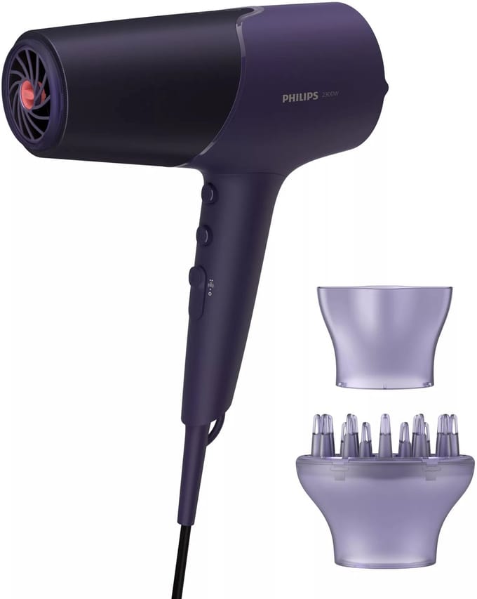 Philips Haardroger 5000 Series BHD514 - hairdryer - purple metallic - 2300 W