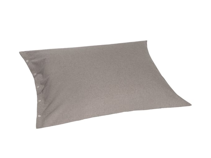 Yumeko kussensloop flanel stone bruin 70x90 - Biologisch & ecologisch - 1 stuk