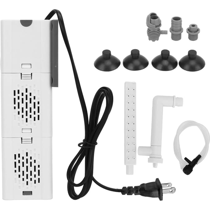 6W Aquarium Intern Filter Regelbare Zuurstofverhogende Interne Recirculatie 500L/U Dompelbaar Vis