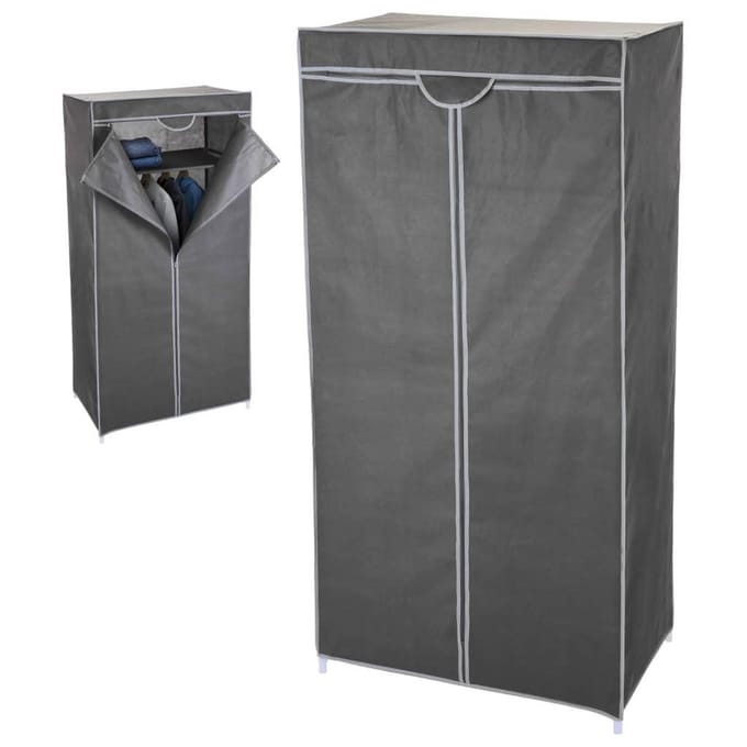 Garderobekast - Kledingkast hang en leg - Grijs - 75 x 45 x 160cm