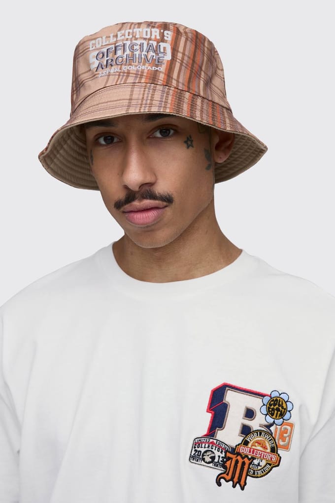 Officiële Archive Check Bucket Hat | Rust