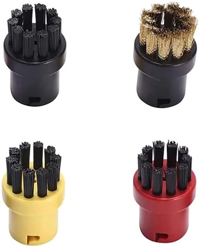 Allecto - Pack van 4 Nylon Stoomreiniger Borstels voor Kärcher Sc