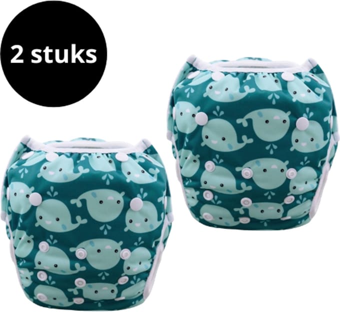 Zoettt Zwemluier walvissen print - 2-pack - 5-15 kg