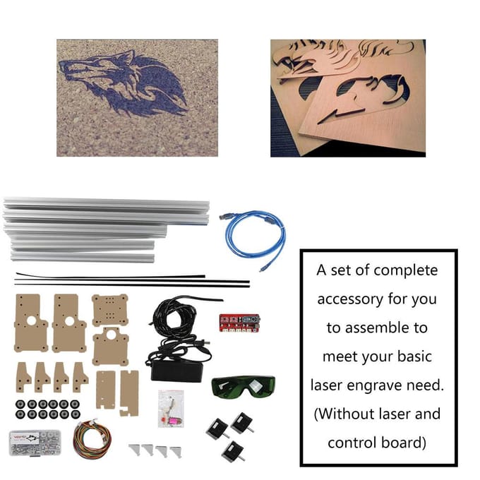 Desktop DIY Lasermachine Printer Kit CNC Printer zonder Laserkop gray