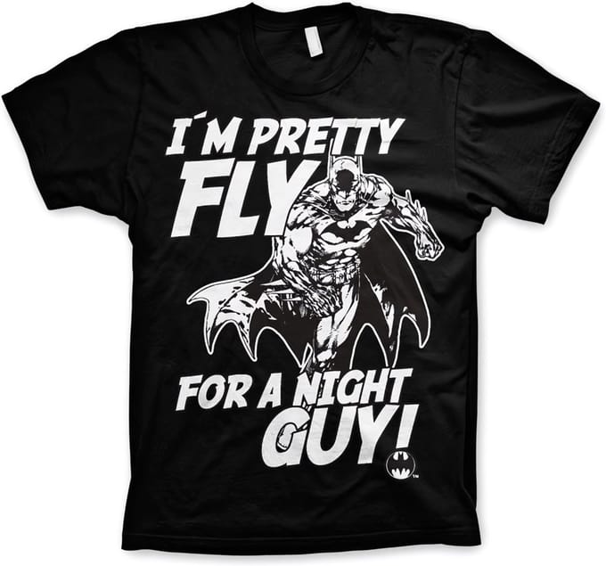 Batman I'm Pretty Fly For A Night Guy T-shirt Zwart