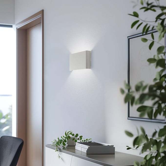 Nowodvorski Lighting Wandlamp Haga, lichtgrijs, metaal, 25 cm breed, G9