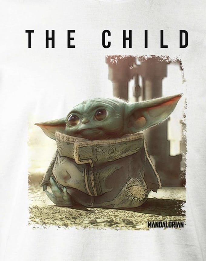 The Mandalorian - Logo The Child White T-Shirt - M