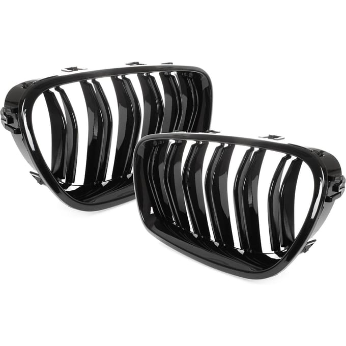 MODECAR - Voorgrille - Glanzend Zwart - Dubbele Stang - BMW 5 F10/F11 2010-2017