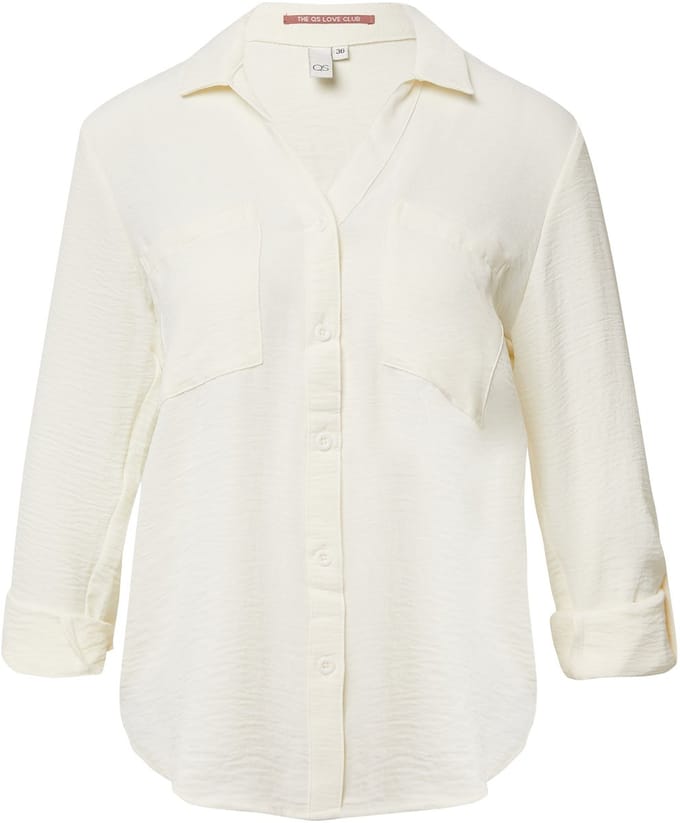 Q/S designed by - Dames bloes - Maat 38 - Vrouwen - wit - polyester