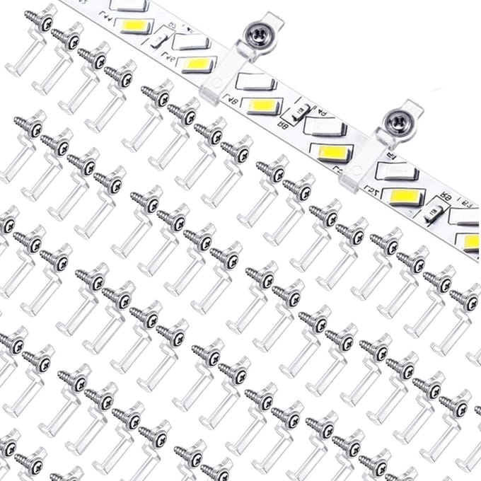 Solidchoice - 100 Stuks Bevestigingsclips voor 11 mm LED Strips met Schroeven