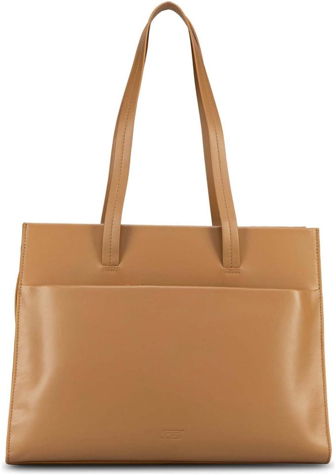 Jost Arva Schoudertas Leder 35 cm - Dames - toffee