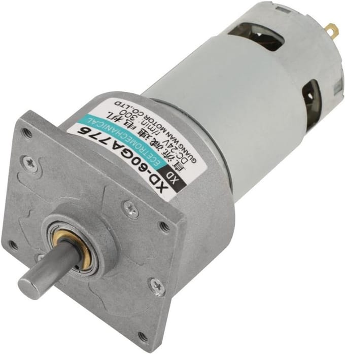 Instelbare DC Tandwielmotor 12V/24V 35W Metaal Hoge Koppel CW/CCW