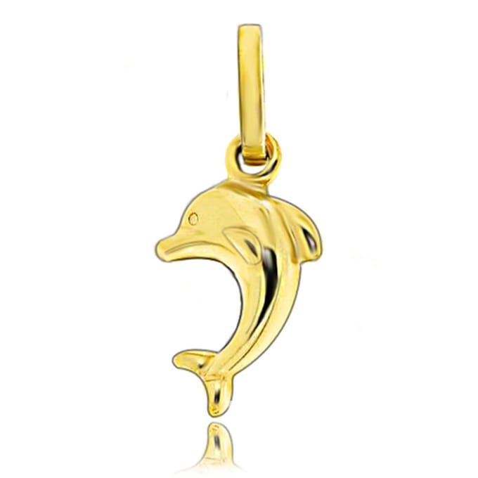 Juwelier Zwartevalk 14 karaat gouden dolfijn hanger - 14.102.023