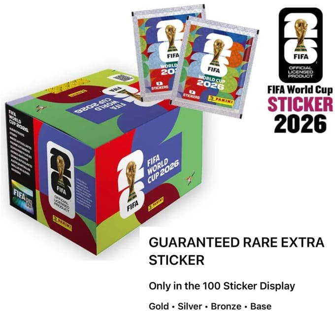 Display 100 Packs Panini FIFA World Cup 2026
