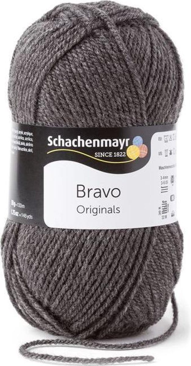 Bravo Wol - 50 gram -  Donkergrijs