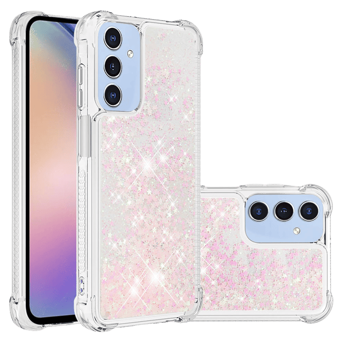 Mocaa Samsung Galaxy A17 (5G) Valbestendig Glitter Hoesje Roze