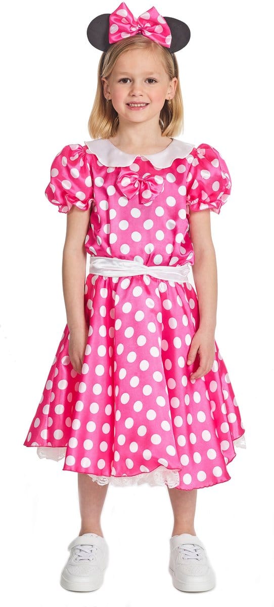 Minnie mouse kostuum kind roze - Maat 140