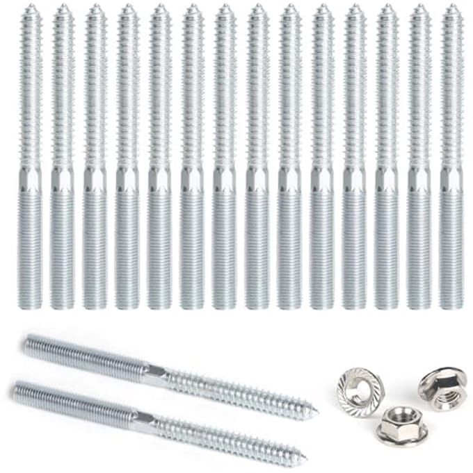 Dubbele Kopschroeven M10 x 120 mm - 15 Stuks Torx Schroeven met Vergrendelingsmoeren