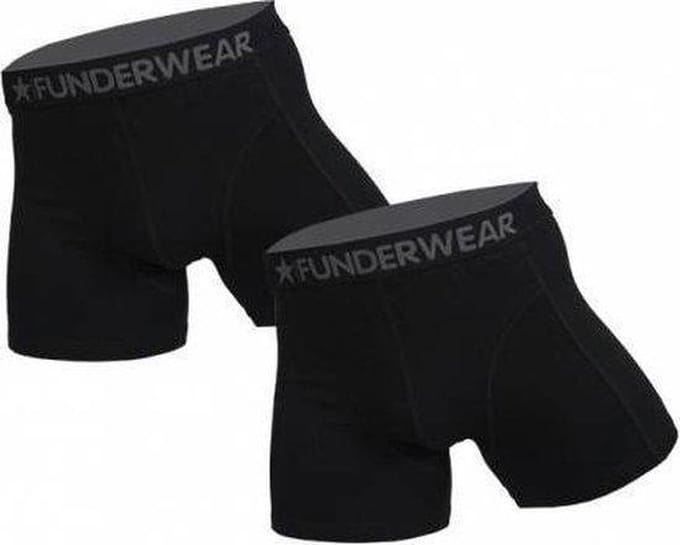Funderwear 2 pak heren boxer zwart - Zwart - XL