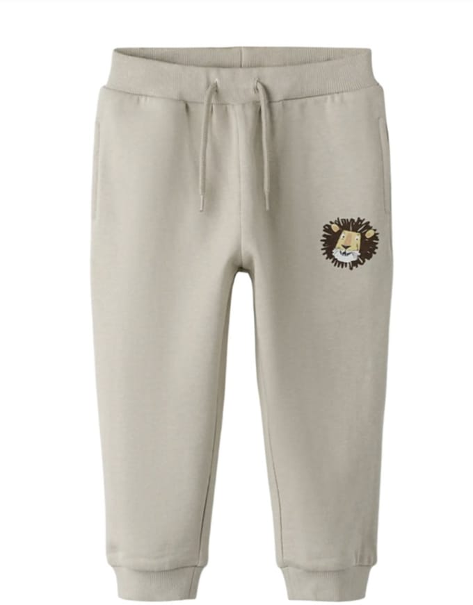 Name It - Joggingbroek - NMMSAKU - Silver Lining - Leeuw - Maat 80
