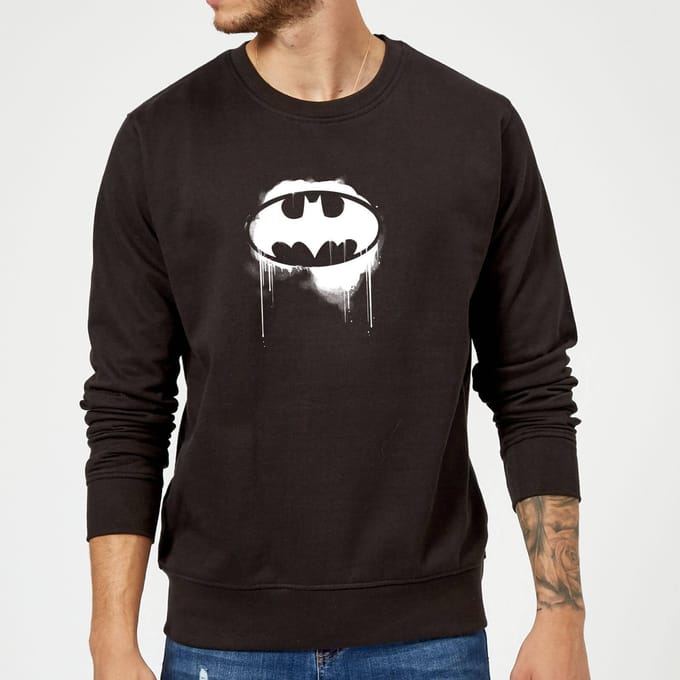 Justice League Graffiti Batman Sweatshirt - Black - L