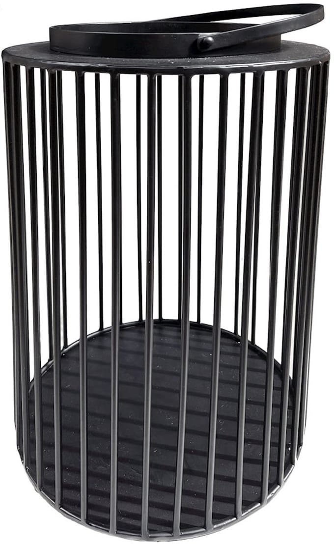 Windlicht Maripa | Medium | Zwart | Ø30 x H60 cm