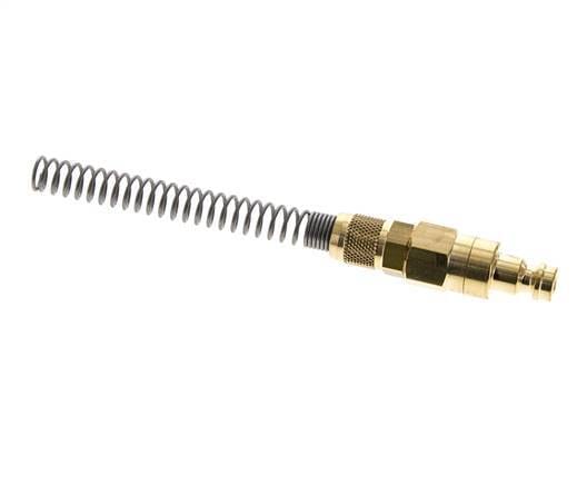 Messing DN 5 Luchtkoppeling Insteeknippel 4x6 mm Push-On Buigbescherming Double Shut-Off - CLP5-NPS-B-SV-4