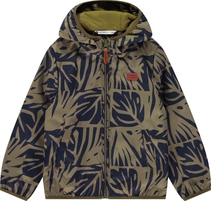Stains and Stories boys jacket Jongens Jas - moss - Maat 92