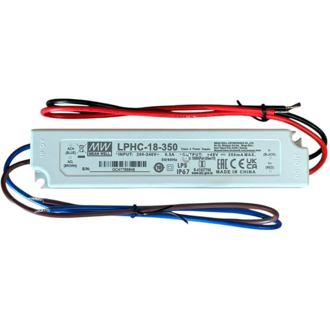 Karman LED driver voor buitenlampen, 18 W, 350 mA, IP67