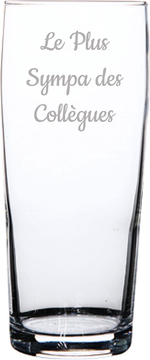 Bierfluitje gegraveerd - 19cl - Le Plus Sympa des Collègues