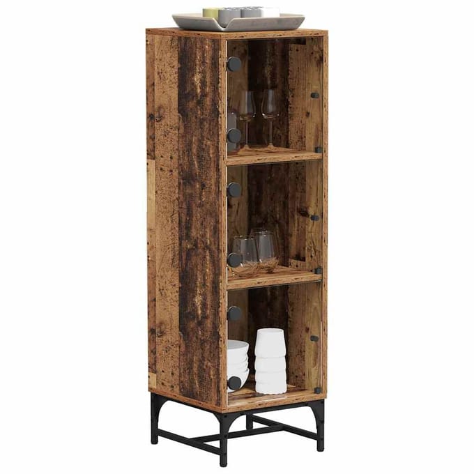 vidaXL - Dressoir - Oudhout - 35 - x - 37 - x - 117 - cm