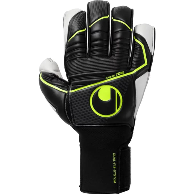 Uhlsport Absolutgrip Flex Frame Carbon Black Fluo Yellow - Keepershandschoenen - Maat 7 1/2