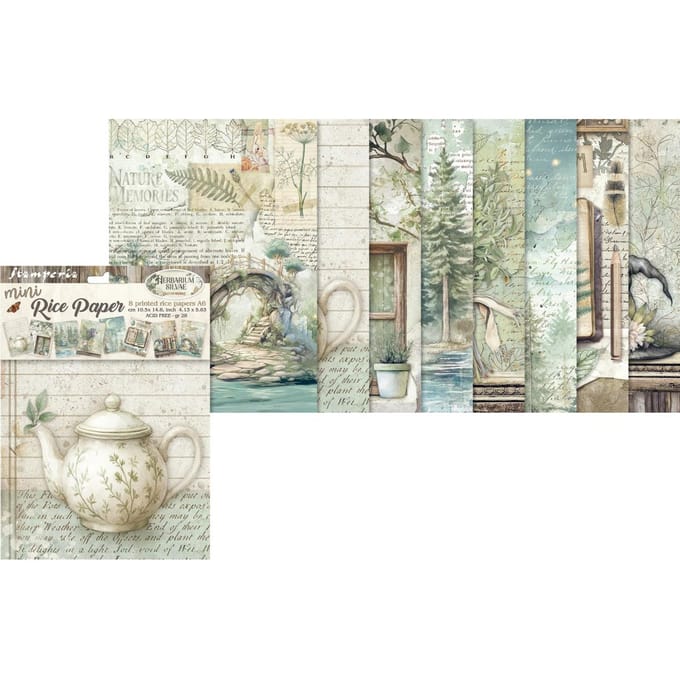Motief strozijde assortiment "Herbarium Silvae", set van 8