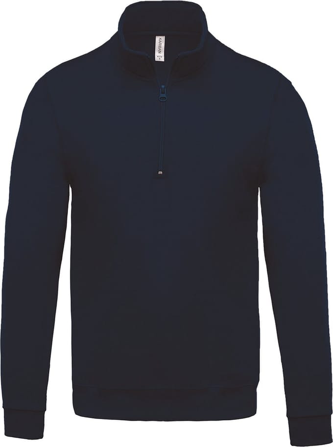 Kariban Sweater met ritskraag K478 - Navy - S