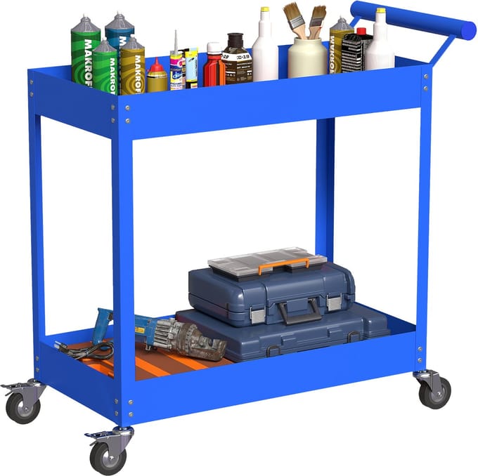 DURHAND Gereedschapswagen - Staal - 84,5x38x84cm - Blauw