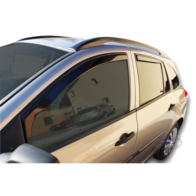 Luchtdeflectoren - J&;J AUTOMOTIVE - Renault Clio 3 - Gerookt - Versterkt Acryl - Eenvoudige Installatie